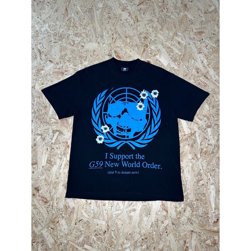 G59 Records "New World Order" Mens Graphic Tee Sz L